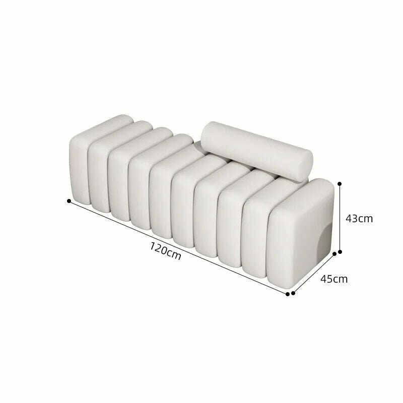 KIMLUD, Creative Shoe Bench Entrance Changing Shoe Stool Sofa Stool Bed End Stool Cloakroom Stool Bench 60/80/100cm Length Seat, White 120-40-43cm / China, KIMLUD APPAREL - Womens Clothes