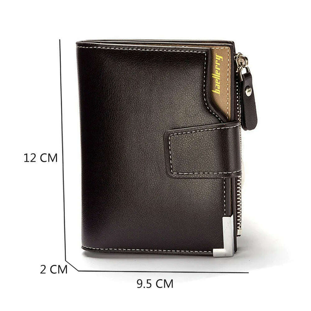 KIMLUD, Customized Men Wallets Name Engraving Card Holders Zipper Fashion Short Men Purse PU Leather High Quality Male Purse For Men, KIMLUD Womens Clothes