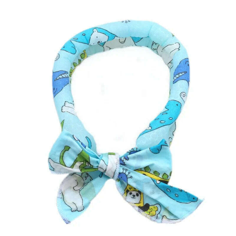 KIMLUD, Cute Print Dog Cooling Collar Summer Dog Collar Cool Pet Dog Cooling Bandana Adjustable Ice Scarf Heatstroke Pet Dog Accessories, KIMLUD Womens Clothes