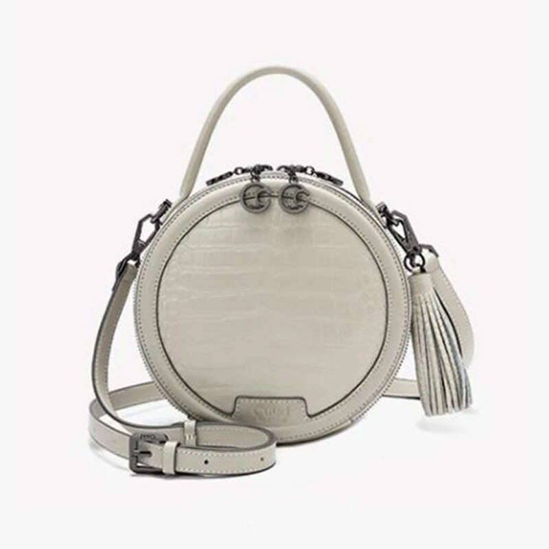 KIMLUD, Designer Women's Bag Genuine Leather Crocodile Leather Handbag Luxury Brand High Quality Barrel Bag Luxury Women's Handbag, KIMLUD Womens Clothes