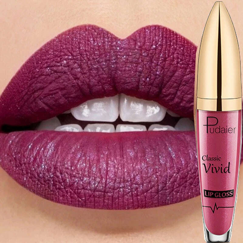 KIMLUD, Diamond Shimmer Pearlescent Lip Gloss Waterproof Long Lasting Non-stick Cup Matte Glitter Liquid Lipstick Lip Glaze Lips Make Up, KIMLUD Womens Clothes