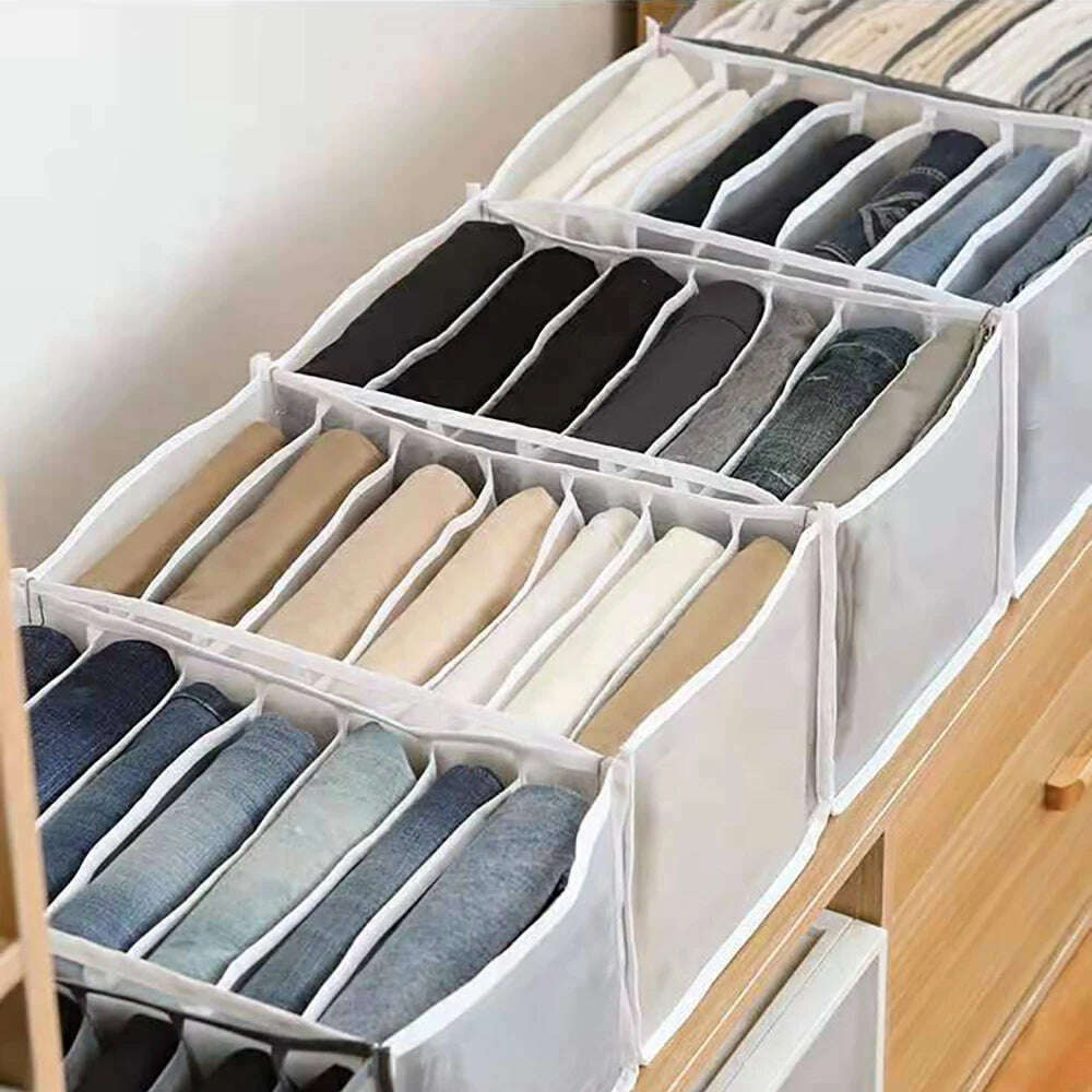 KIMLUD, Dormitory wardrobe storage box storage clothes pants household separation shirt storage box foldable drawer storage box, KIMLUD Womens Clothes