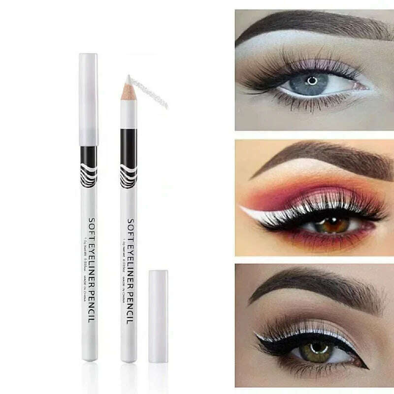 Double Color Glitter Eye Shadow Stick Pencil Eyeshadow Makeup Waterproof Bicolor Shimmer Lazy Cosmetics Beauty Makeup Tool - KIMLUD