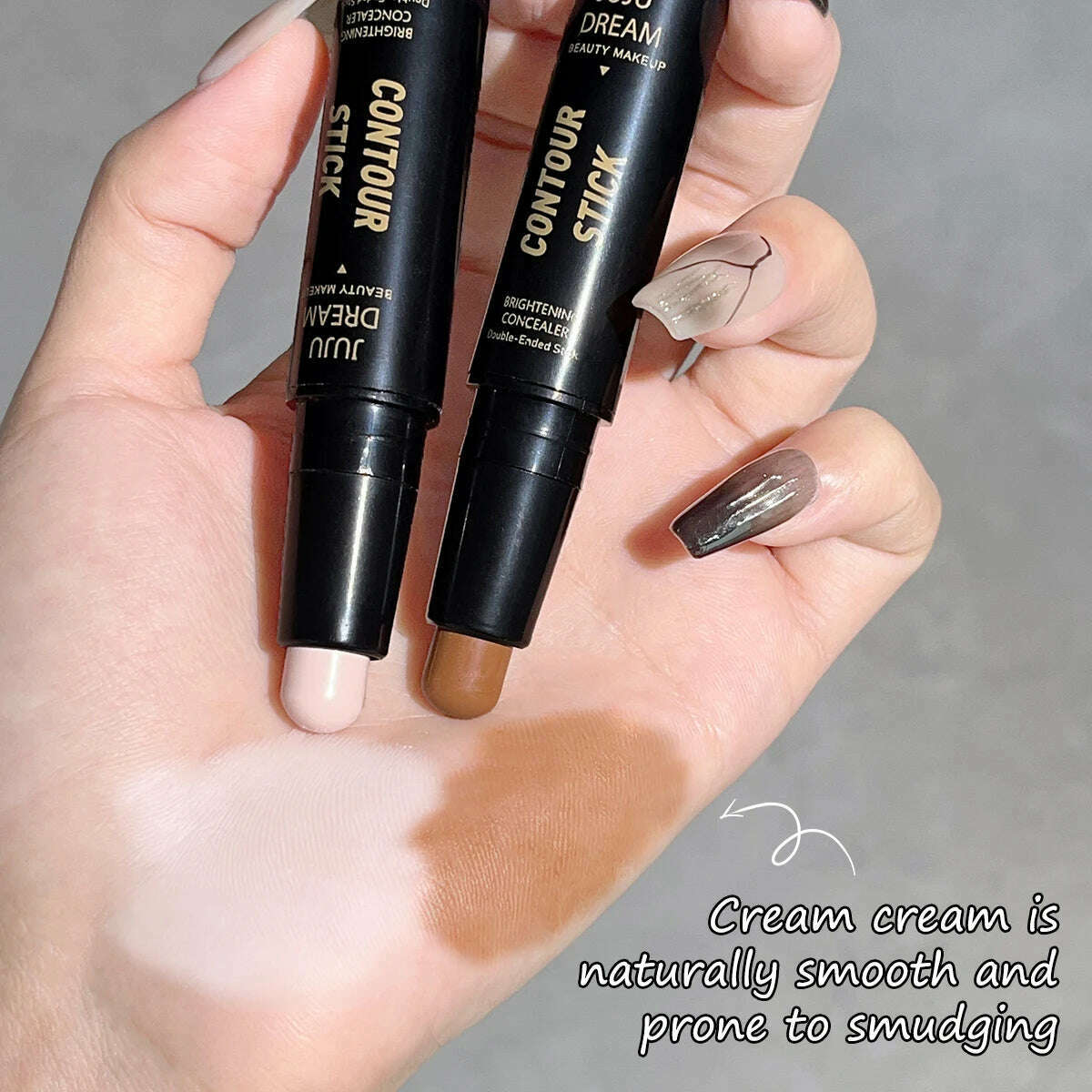 Double-ended dual-purpose high-light trimming stick, three-dimensional contour, nose shadow, facial shape, brighten and trimming - KIMLUD