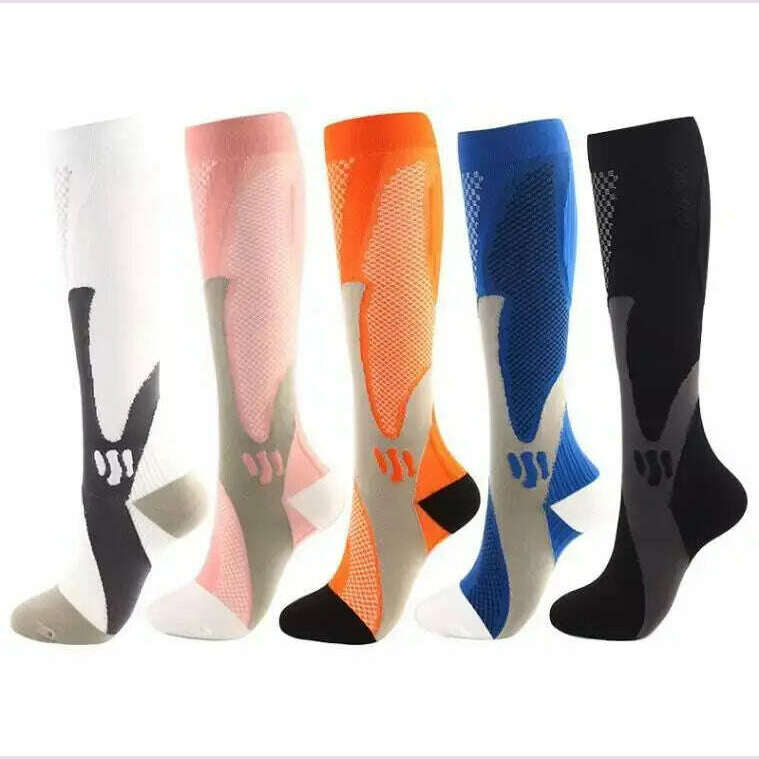 KIMLUD, Dropship Compression Stockings Batch Socks Varicose Veins Nurse Socks Football Running Men Women Outdoor Sports Socks Unisex, 5 Pairs OMIX005-5 / S-M, KIMLUD APPAREL - Womens Clothes