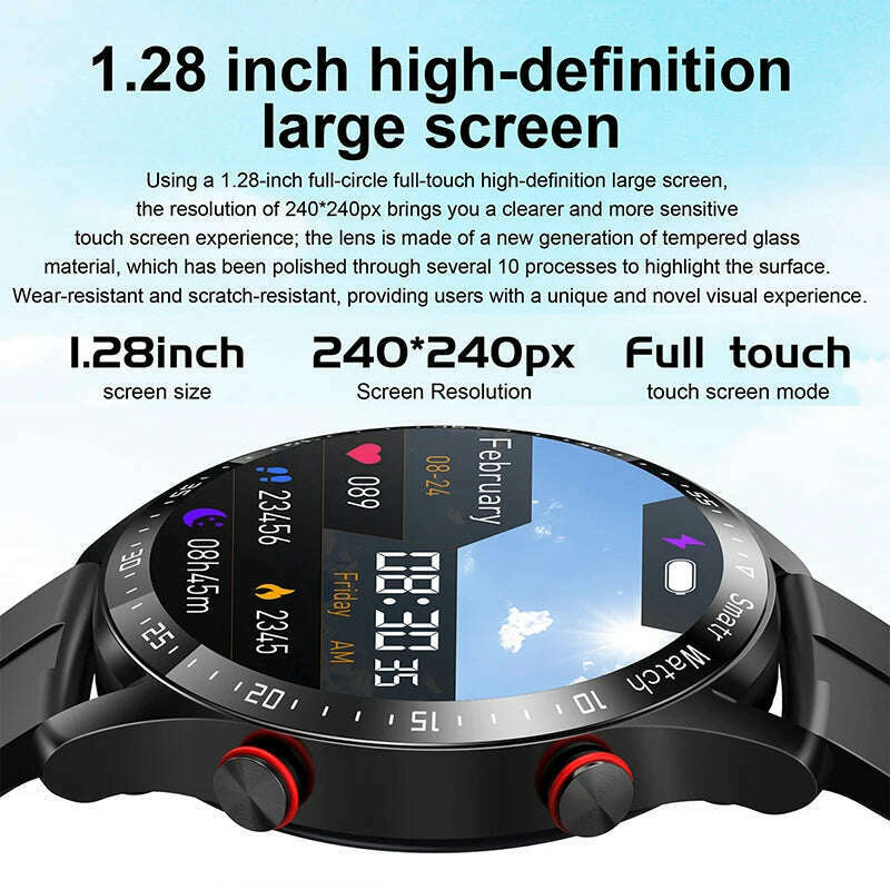 KIMLUD, ECG+PPG Bluetooth Call Smart Watch Men Laser Health Blood Pressure Fitnes Sports Watches Man Sports Waterproof Smartwatch+Box, KIMLUD Womens Clothes