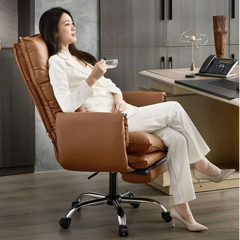 KIMLUD, Editor Kawaii Office Chair Vanity Swivel Gaming Ergonomic Office Chair Nordic Waiting Silla Oficina Ergonomica House Furniture, KIMLUD Womens Clothes