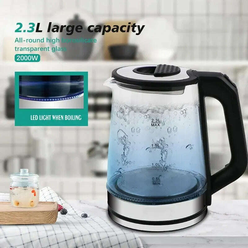 KIMLUD, Electric Kettle 2.3L/77.78oz 220V1500W Boiling Dry Protection.Automatic Boiling Shutdown ST-0103, KIMLUD Womens Clothes