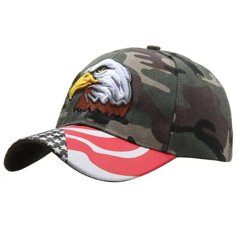 KIMLUD, Embroidery Eagle Baseball Caps Men Women Animal Snapback Cap Trendy Tactical Gorras Army Military Dad Hat Hip Hop Street Hats, MC2, KIMLUD APPAREL - Womens Clothes