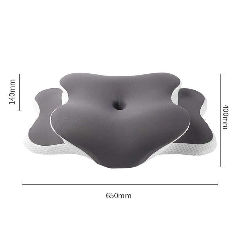 KIMLUD, Ergonomic Cervical Pillow Memory Foam Pillow Neck Pain Relief Comes With Ice Silk Pillowcase Adjustable  For Back Side Sleepers, DARK GRAY, KIMLUD APPAREL - Womens Clothes