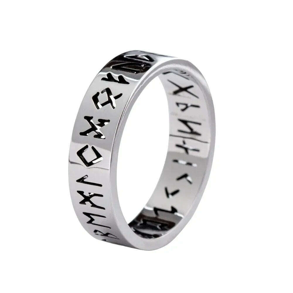 KIMLUD, European and American New Retro Simple Geometric Women ring Fashion Personality Niche Design ring wholesale, H-A795492-Silver / 9, KIMLUD APPAREL - Womens Clothes