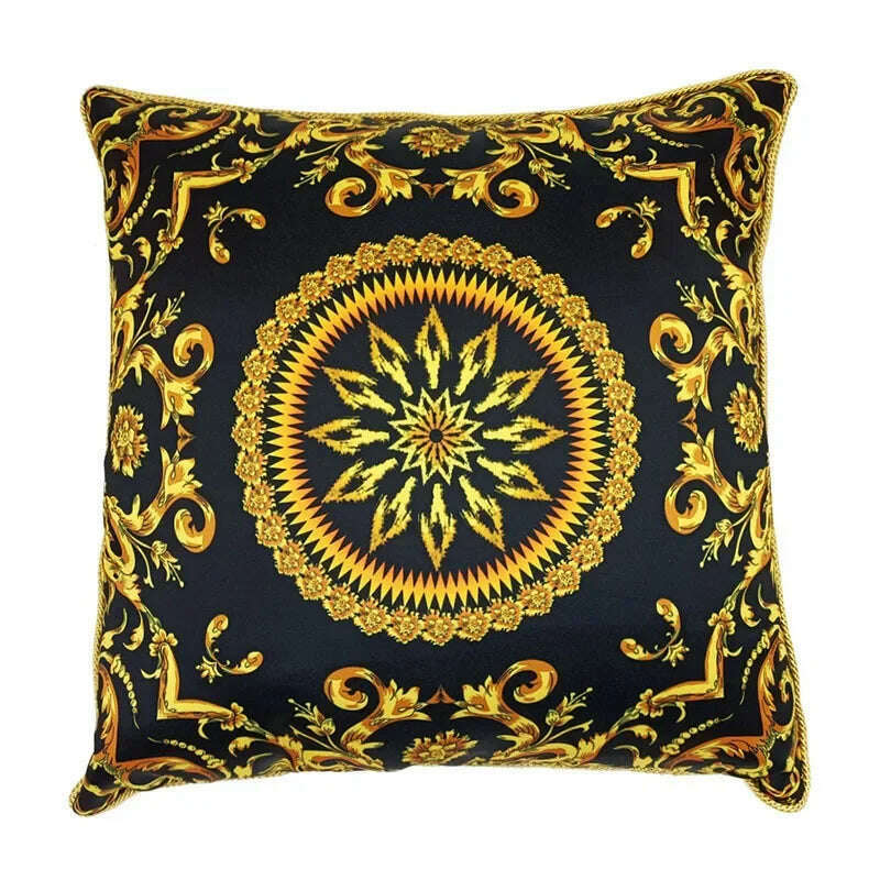 KIMLUD, European Style Throw Pillow Cover Indoor Sofa Cushion  Classic Geometric Vine Printed, 10 / 50x50cm, KIMLUD APPAREL - Womens Clothes