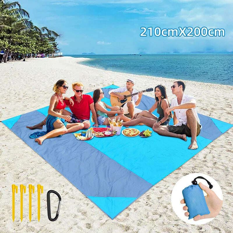 KIMLUD, Extra Large Waterproof Beach Mat Portable Outdoor Camping Mat Blanket Folding Camping Mattress Lightweight Camping Picnic Mat, KIMLUD Womens Clothes