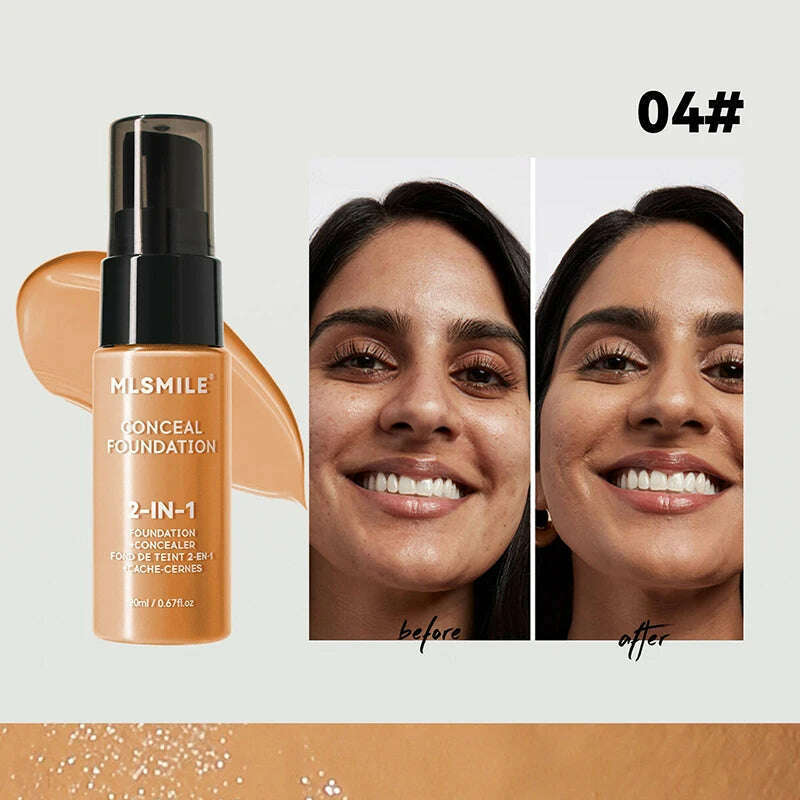 KIMLUD, Face Foundation Cream Oil-Control Matte BBCream Waterproof Lasting Concealer Liquid Full Coverage Matte Base Professional Makeup, 04, KIMLUD APPAREL - Womens Clothes