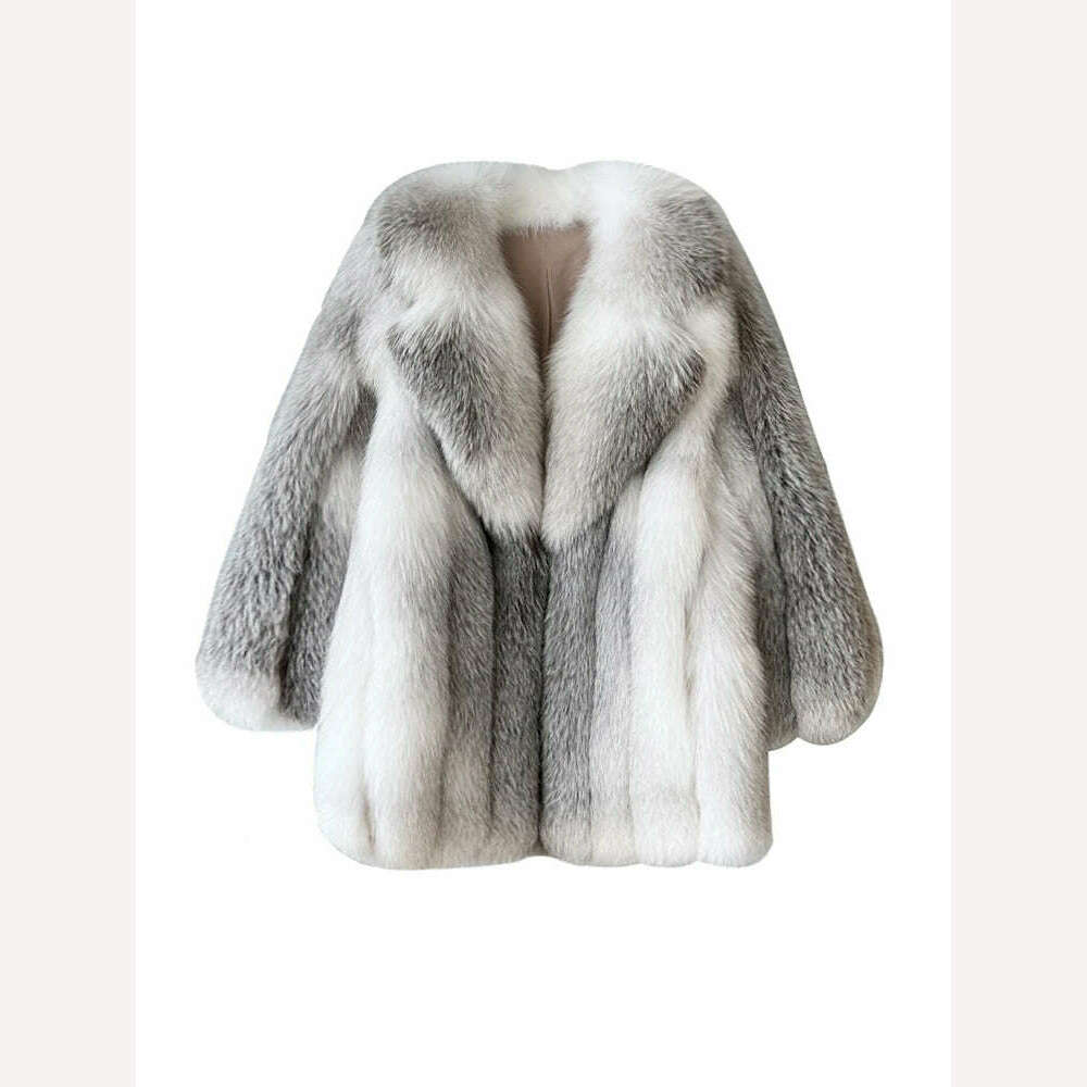 KIMLUD, Fangtai 2023 Natural Real Fox Fur Coat Women Fur Coat Winter Warm Luxury Plus Size Jackets Clothing Free Shipping Female Vest, KIMLUD Womens Clothes