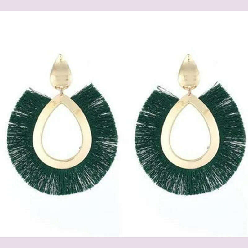 KIMLUD, Fashion Bohemian Big Tassel Earrings for Women 2023 Trendy flamenca Large Fringe Drop Dangle Earring Pendientes Jewelry brincos, ED240-3, KIMLUD APPAREL - Womens Clothes