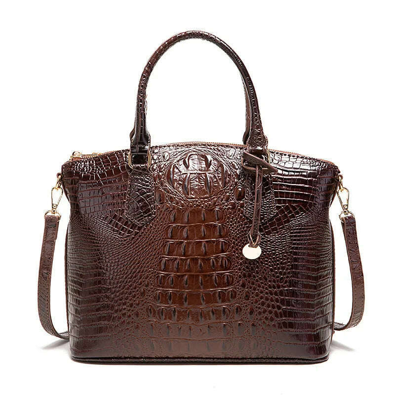 Fashion Colorful Alligator Women Handbags Designer Retro Crocodile Pattern Tote Bag Luxury Pu Leather Shoulder Crossbody Bags - KIMLUD