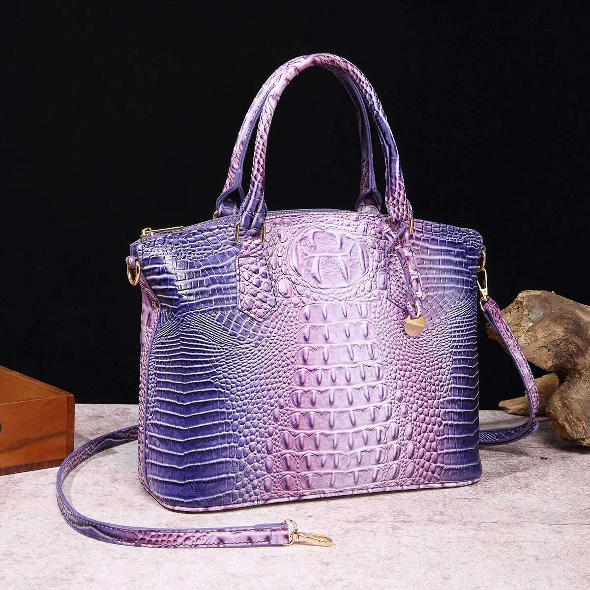 Fashion Colorful Alligator Women Handbags Designer Retro Crocodile Pattern Tote Bag Luxury Pu Leather Shoulder Crossbody Bags - KIMLUD