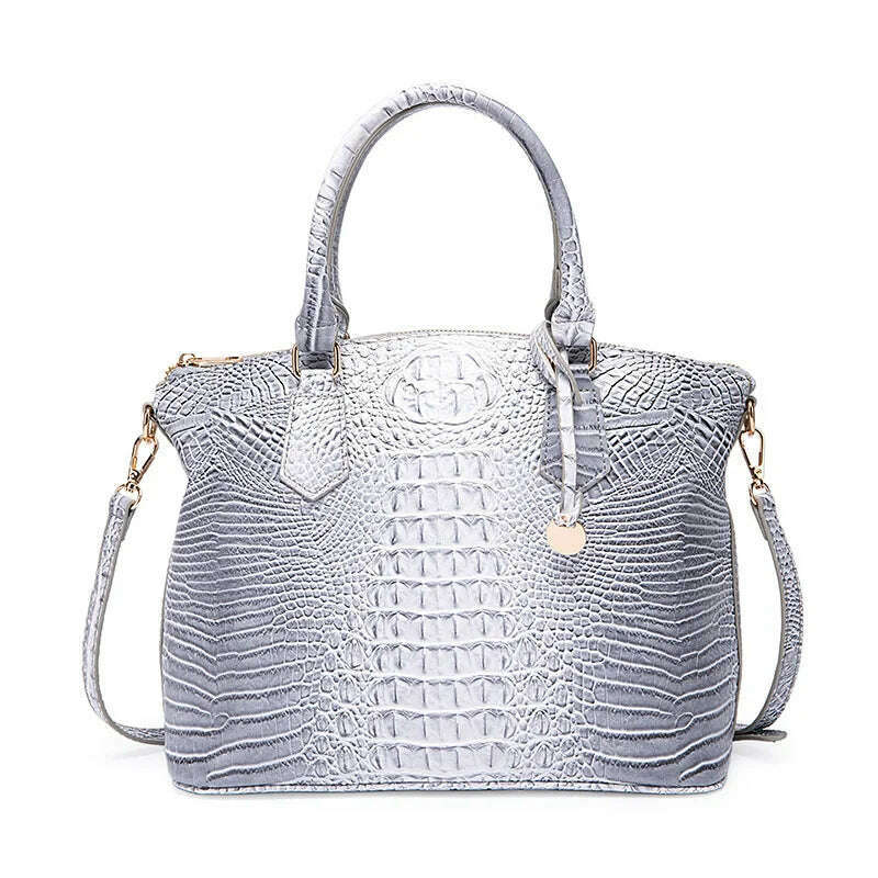 Fashion Colorful Alligator Women Handbags Designer Retro Crocodile Pattern Tote Bag Luxury Pu Leather Shoulder Crossbody Bags - KIMLUD