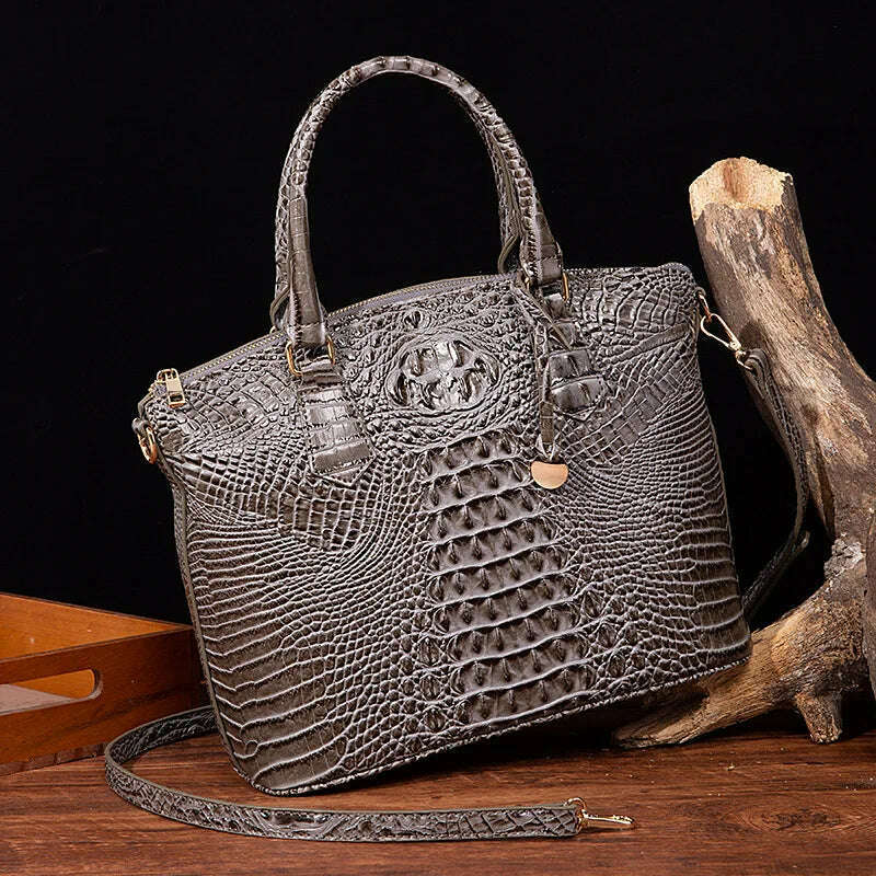 Fashion Colorful Alligator Women Handbags Designer Retro Crocodile Pattern Tote Bag Luxury Pu Leather Shoulder Crossbody Bags - KIMLUD