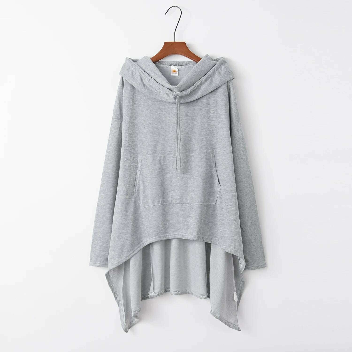 Fashion Trends New European and N Pure Color Long Hoodie - KIMLUD