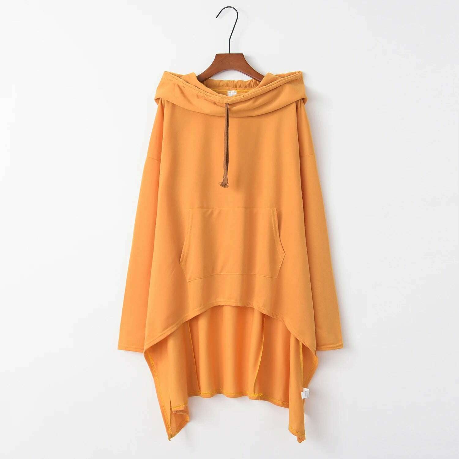 Fashion Trends New European and N Pure Color Long Hoodie - KIMLUD