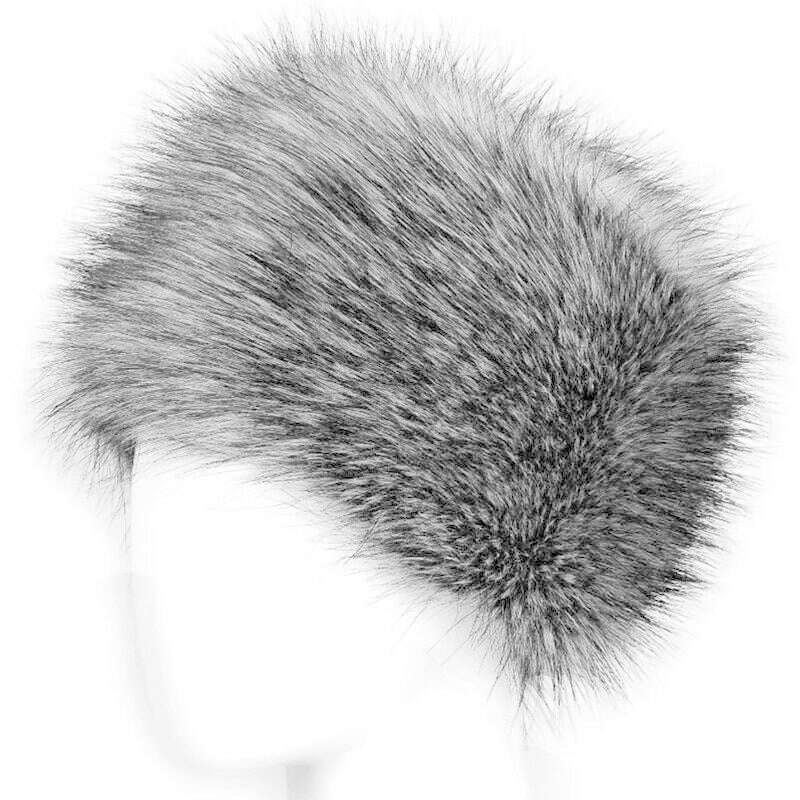 KIMLUD, Fashion Women Lady Faux Fox Fur Cossack Style Russian Winter Hats Warm Cap, Gray, KIMLUD APPAREL - Womens Clothes