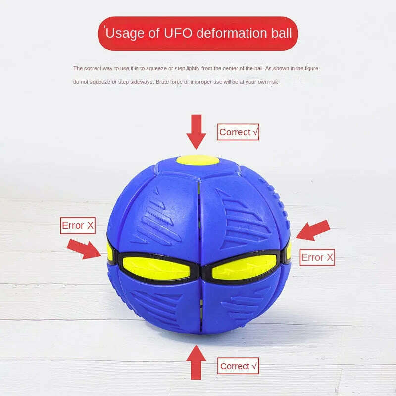 KIMLUD, Flying Disc Interactive Flying Saucer Ball Dog Toys Transformable Outdoor Dog Training Toy Pelota Dogs Training Toys Accessoire, KIMLUD Womens Clothes