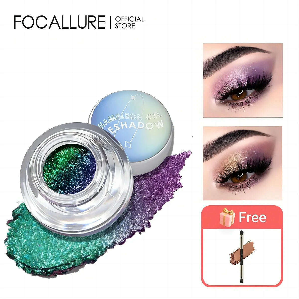 FOCALLURE Chameleon Liquid Eyeshadow 24 Colors Long Lasting Waterproof Pearlescent Glitter Shimmer Eye Shadow Makeup Cosmetics - KIMLUD