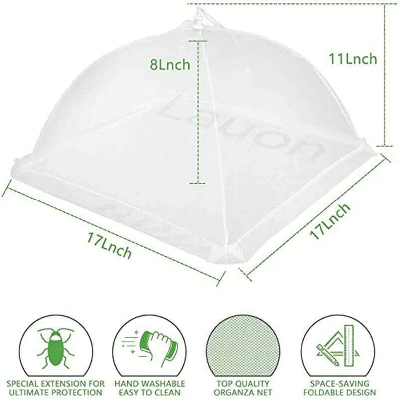 KIMLUD, Foldable Food Mesh Cover Fly Anti Mosquito Pop-Up Food Cover Umbrella Meal Vegetable Fruit Breathable Cover Kitchen Accessories, KIMLUD Womens Clothes