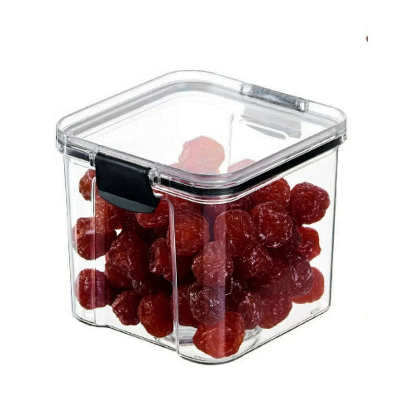 KIMLUD, Food Grain Beans Storage Tank Cereal Dispenser Snacks Nut Transparent Clear Seal Box Freezer Organizer Plastic Pantry Container, 700ML 1, KIMLUD APPAREL - Womens Clothes