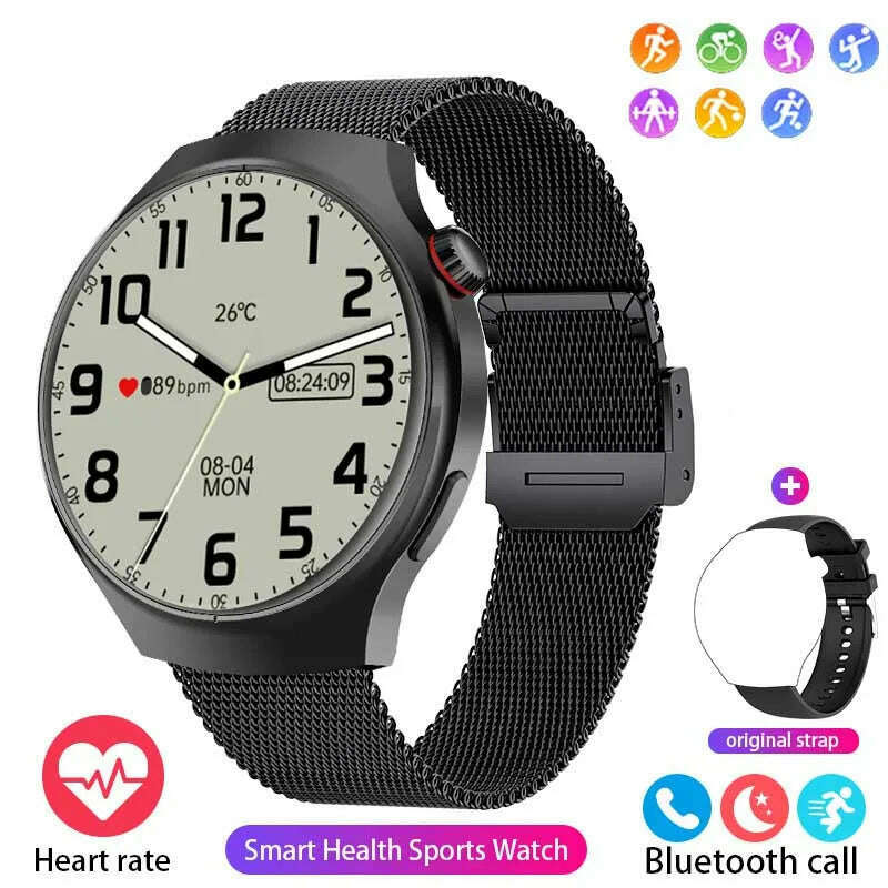 KIMLUD, For Huawei GT4 PRO Smart Watch Men Watch 4 Pro AMOLED HD Screen Sports Fitness Bluetooth Call Heart Rate SmartWatch 2024 New, Black mesh belt / CHINA, KIMLUD APPAREL - Womens Clothes