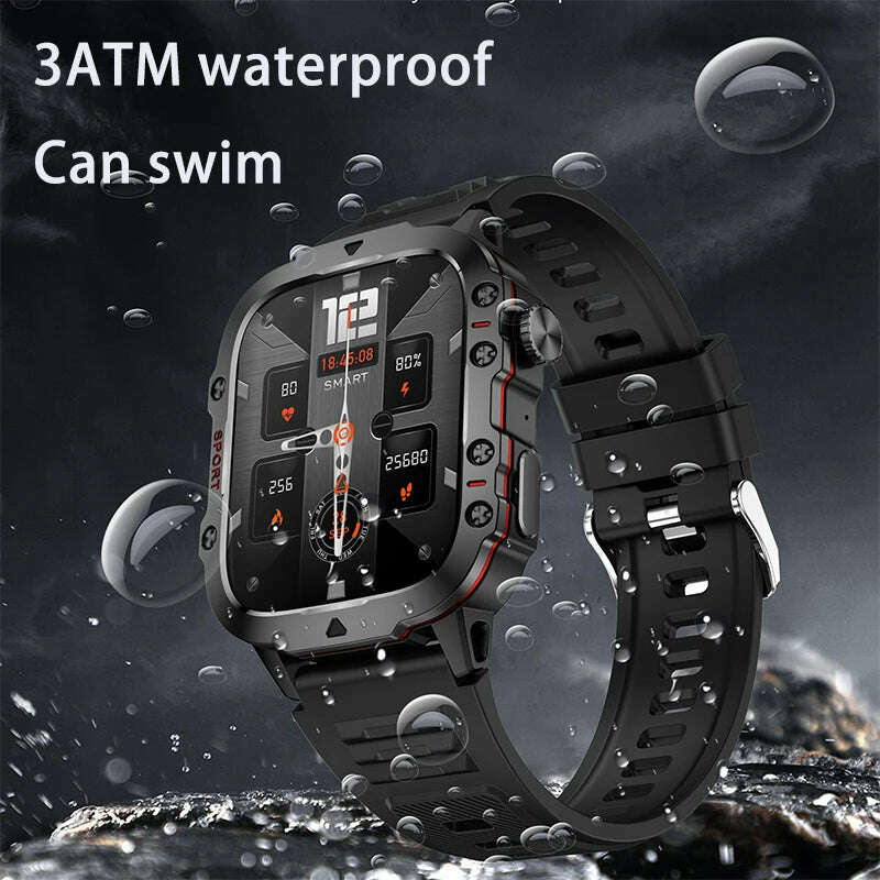 For Xiaomi Rugged Military GPS Smart Watch Men AMOLED HD Screen Heart Rate Bluetooth Call Waterproof Outdoor SmartWatch 2024 New - KIMLUD