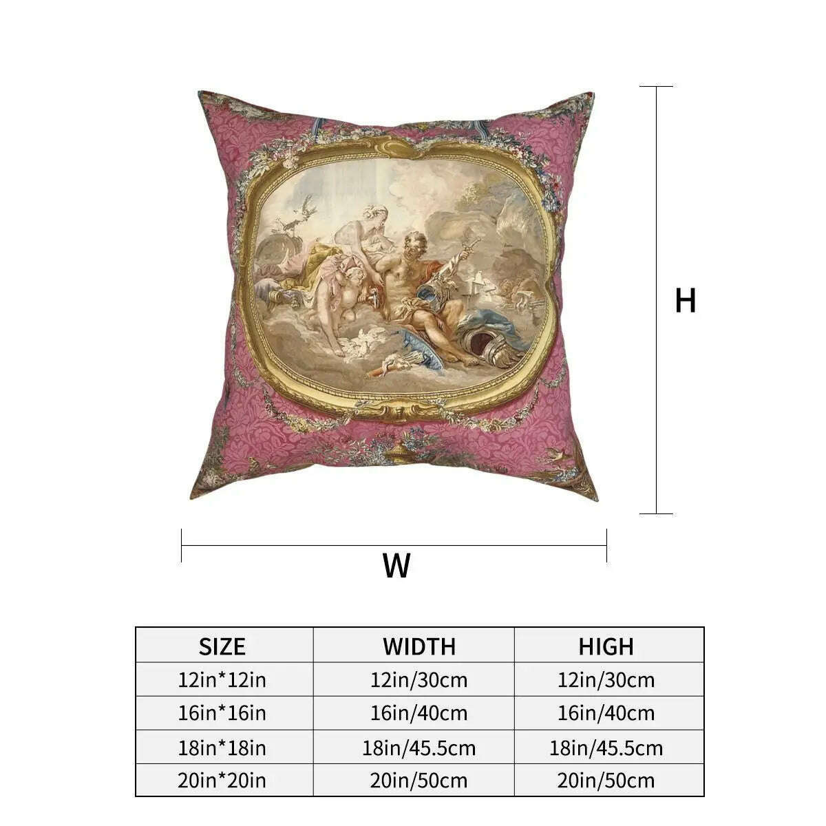 KIMLUD, Francois Boucher Venus Pillowcase Decoration Cushions Throw Pillow for Sofa Polyester Double-sided Printing Creative, KIMLUD Womens Clothes