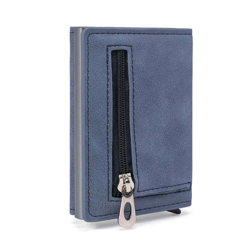 KIMLUD, Gebwolf PU Leather Men Wallet Rfid Anti-magnetic Credit Cards Holder With Organizer Coin Pocket & Money Clips Purse, Blue, KIMLUD APPAREL - Womens Clothes