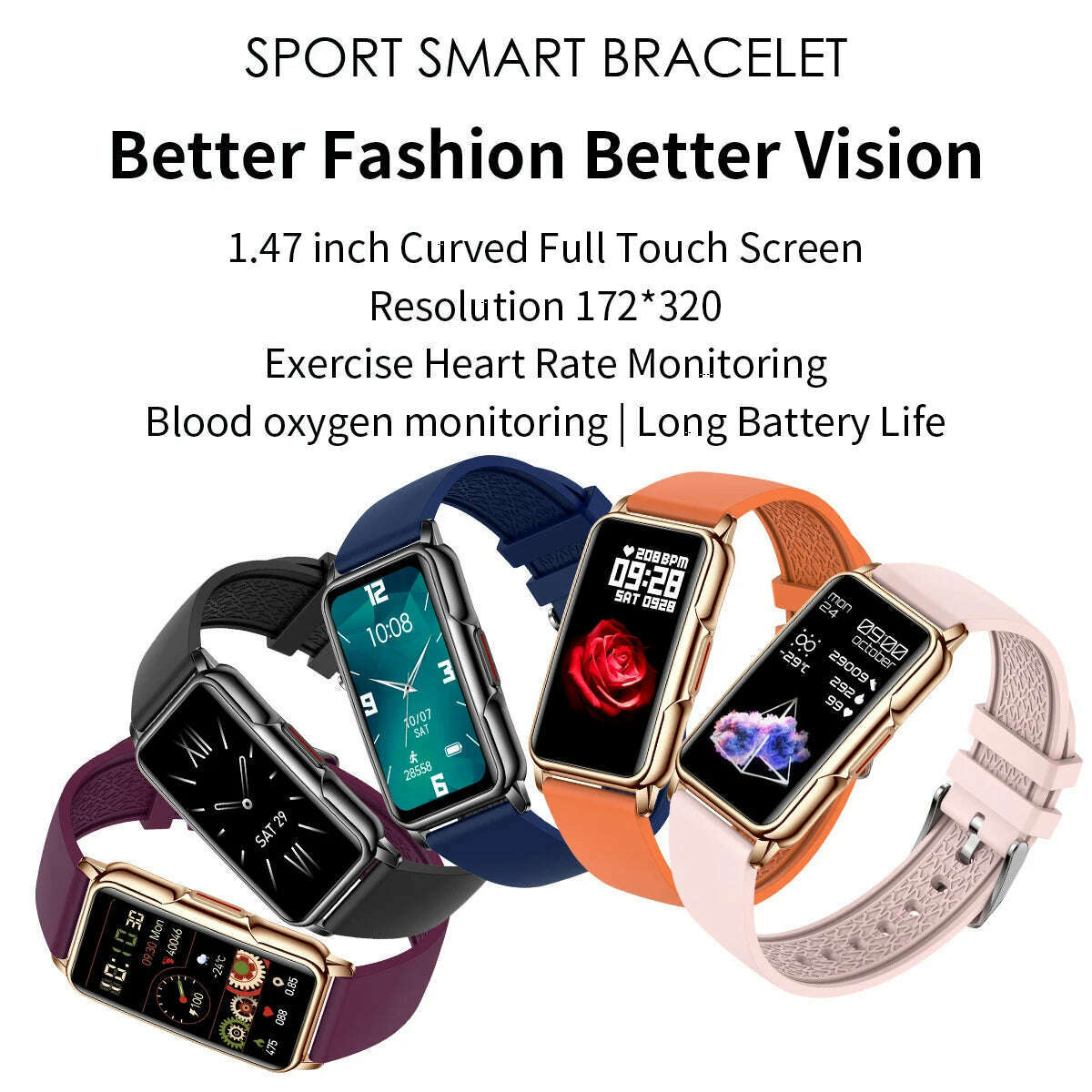 GFORDT Ladies Smart Watch Women Luxury Diamond watches Heart Rate Monitor Fitness Tracker Smartwatch For Huawei Xiaomi Phone - KIMLUD