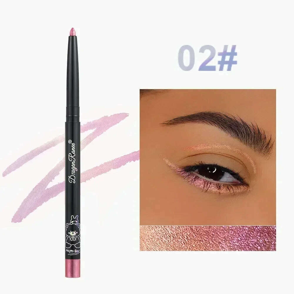 KIMLUD, Glitter Aurora Eyeliner Pen Multi Chrome Eye Liner Lasting Shiny Metallic Eyeshadow Lying Silkworm Green Purple Makeup Pigment, A02, KIMLUD APPAREL - Womens Clothes