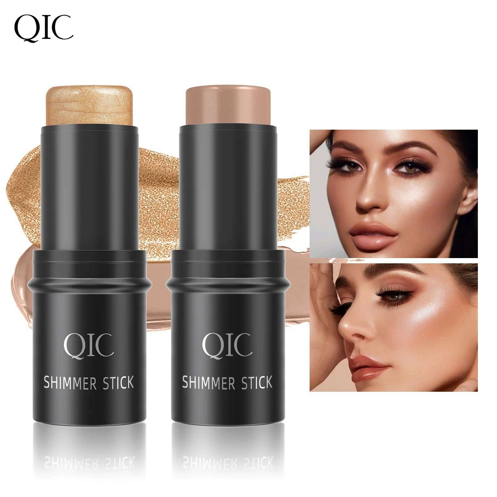 Glitter Highlighter Bronzer Contour Stick For Face Blush Shimmer Powder Creamy Makeup Cosmetics - KIMLUD