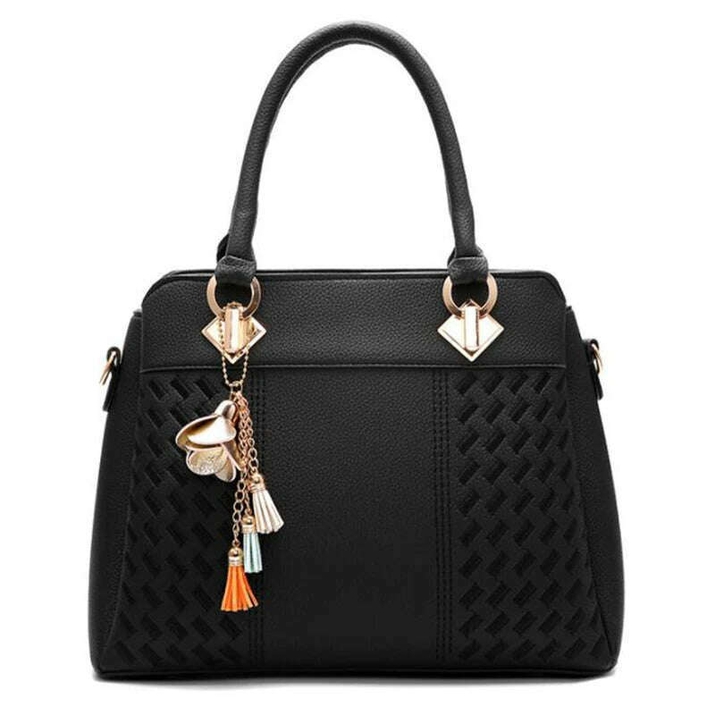 Gusure Luxury Handbag Women Crossbody Bag with tassel hanging Large Capacity Female Shoulder Bags Embroidery Tote Sac A Main - KIMLUD