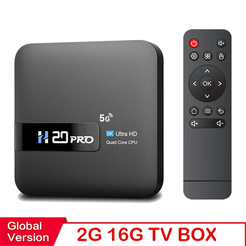 H20PRO Android 10.0 TV Box Allwinner H616 With Voice Assistant 2.4&5.8G Dual Wifi 100LAN Support 1080P Video 4K 3D Media player - KIMLUD