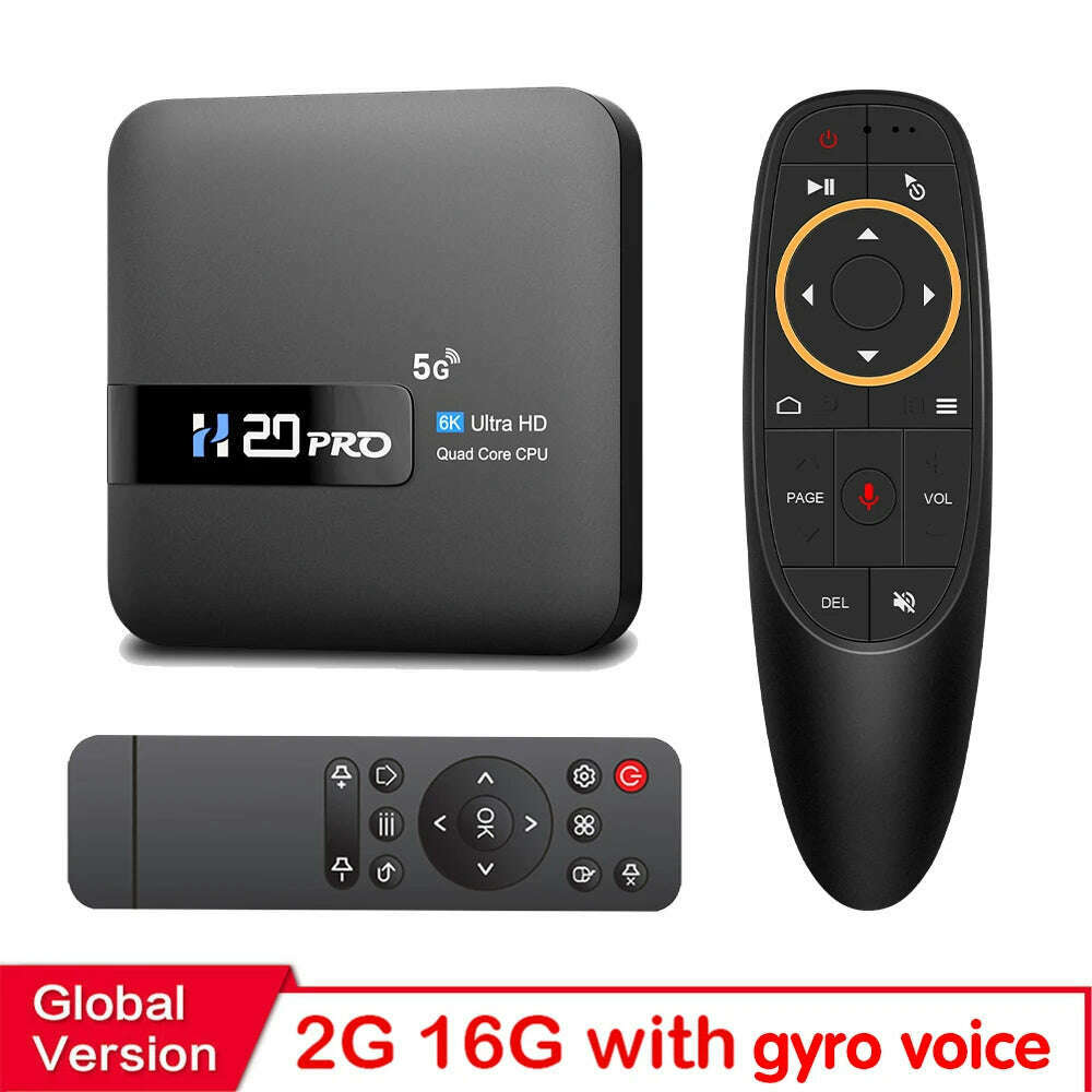 H20PRO Android 10.0 TV Box Allwinner H616 With Voice Assistant 2.4&5.8G Dual Wifi 100LAN Support 1080P Video 4K 3D Media player - KIMLUD