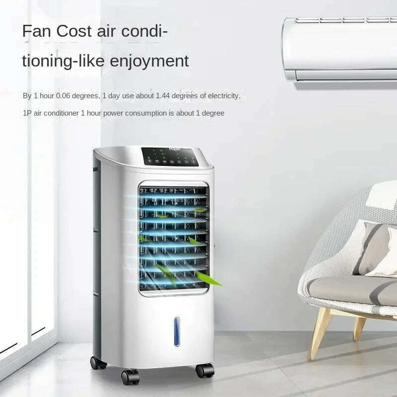 KIMLUD, Haier Air Conditioner Fan Cooling Fan Humidification Refrigeration Bladeless Fan Household Air Conditioner Small Air Conditioner, KIMLUD Womens Clothes