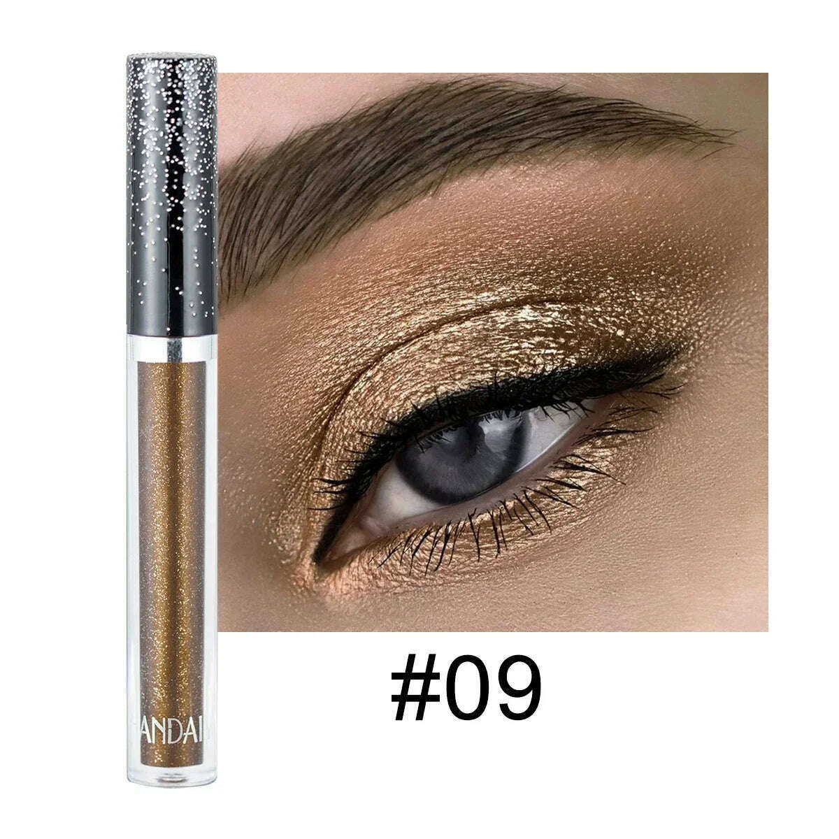 KIMLUD, HANDAIYAN Liquid Eyeshadow Metallic Diamond Shiny Eye Liner Pen Giltter Eyeshadow Palette Lasting Shimmer Brighten Cosmetics, 09, KIMLUD APPAREL - Womens Clothes