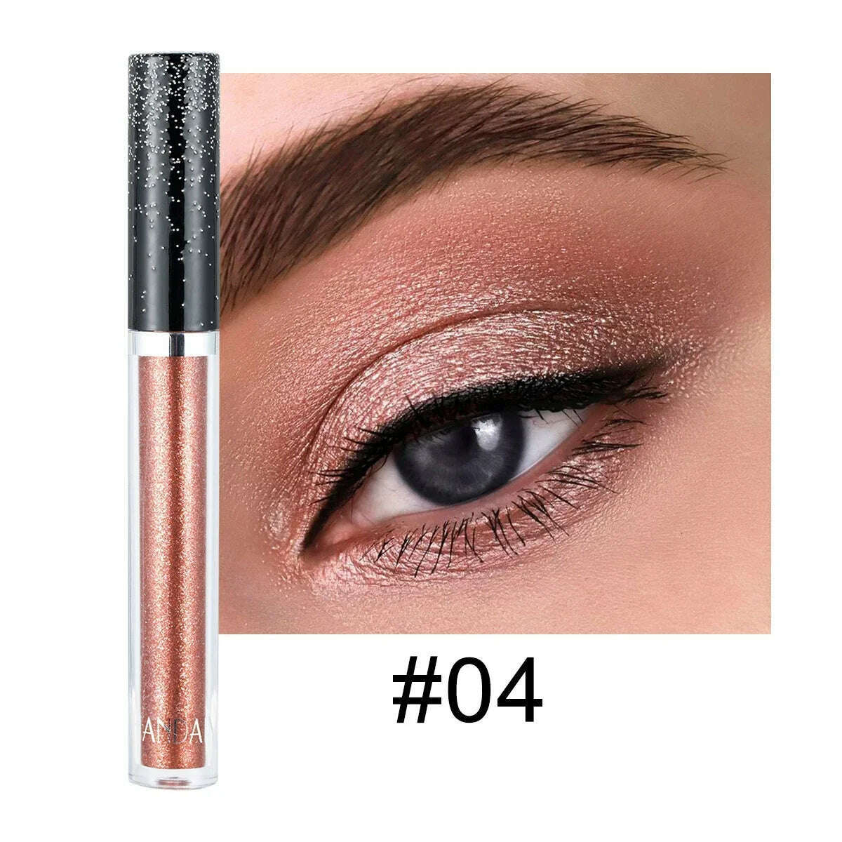 KIMLUD, HANDAIYAN Liquid Eyeshadow Metallic Diamond Shiny Eye Liner Pen Giltter Eyeshadow Palette Lasting Shimmer Brighten Cosmetics, 04, KIMLUD APPAREL - Womens Clothes