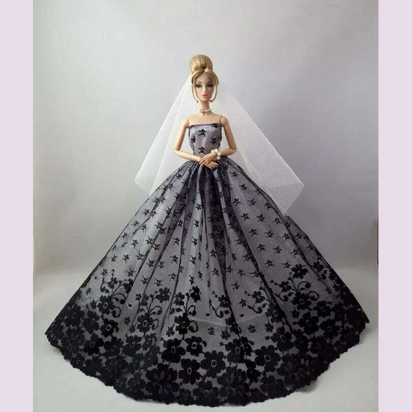 KIMLUD, handmade Clothes for barbie dress for barbie Clothes evening dress doll for barbie accessories wedding dresses clothes lot dolls, KIMLUD Womens Clothes