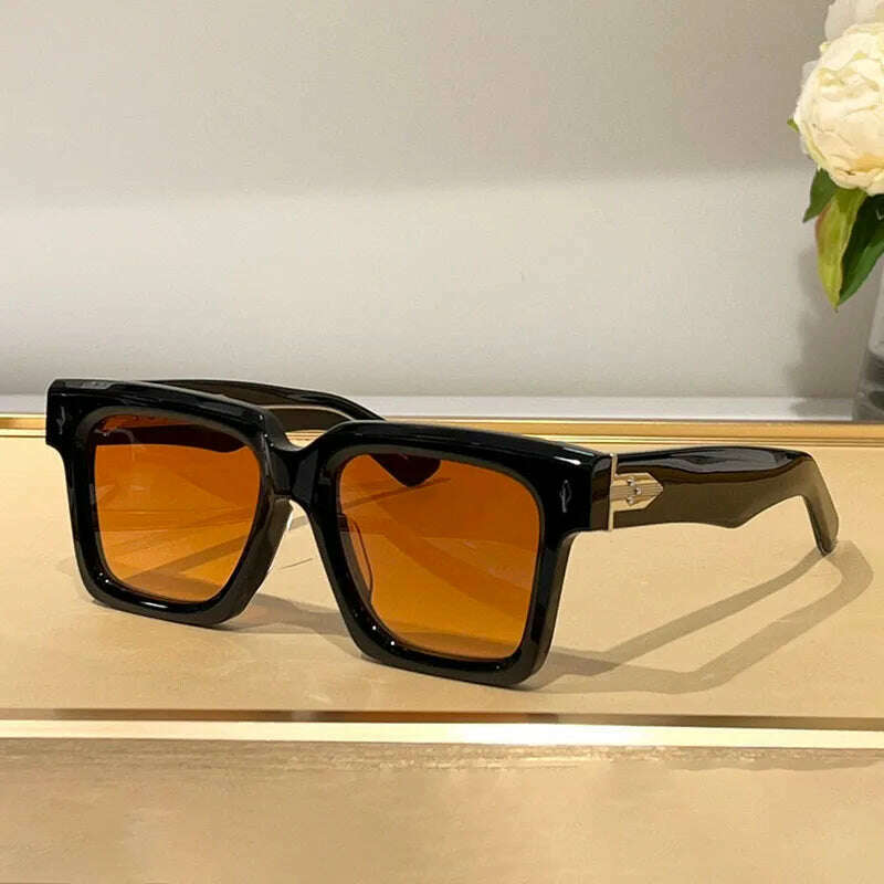 KIMLUD, handmade sunglasses high quality BELIZE Vintage men women square Acetate fashion Luxury designer outdoor UV400 Retro SUN GLASSES, KIMLUD Womens Clothes