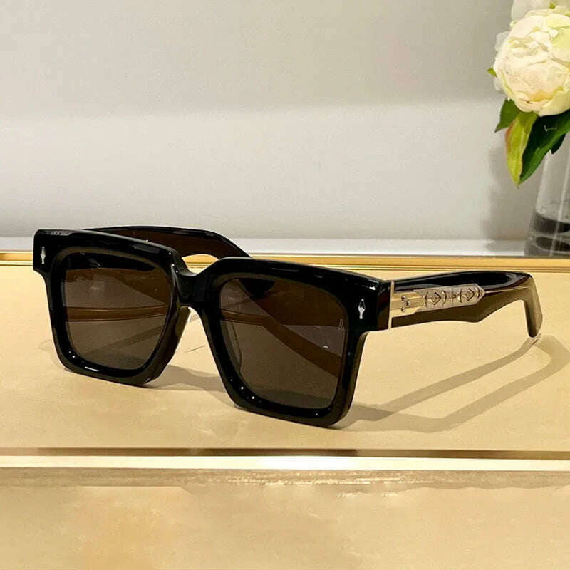 KIMLUD, handmade sunglasses high quality BELIZE Vintage men women square Acetate fashion Luxury designer outdoor UV400 Retro SUN GLASSES, KIMLUD Womens Clothes