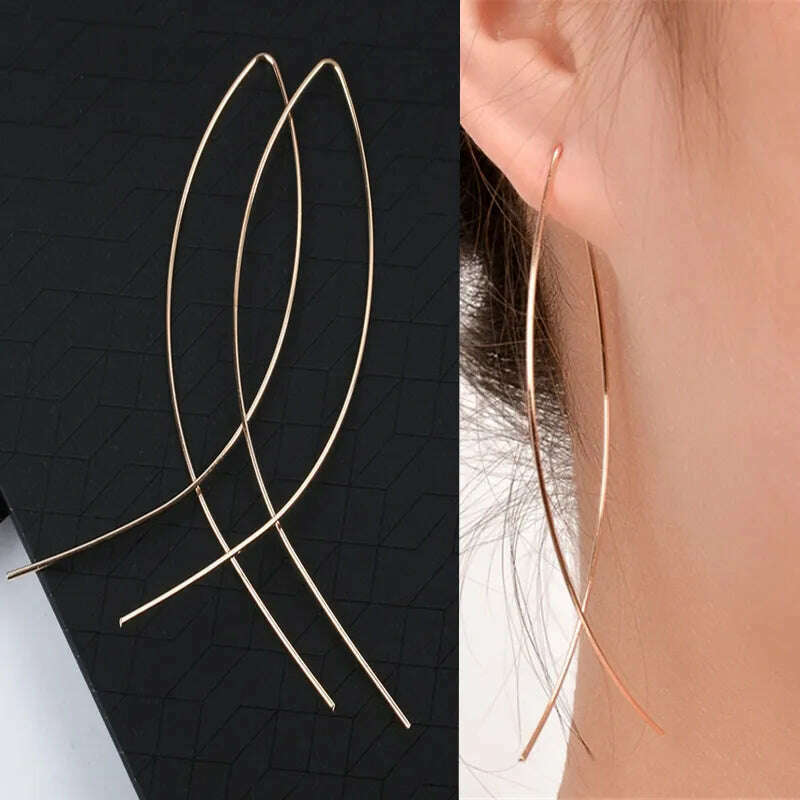 KIMLUD, Hanging Earrings Retro Long Tassel Earrings feminine temperament  Coconut Rhinestone S925 Silver Needle 2023 NEW Fashion Jewelry, ED115, KIMLUD APPAREL - Womens Clothes