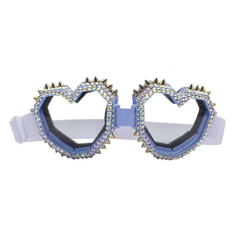 KIMLUD, Heart Shaped Gradient Lens Oversized Sunglasses for Women Stylish Brand Designer Eyeglass with Unique Shape Feminino, KIMLUD Womens Clothes