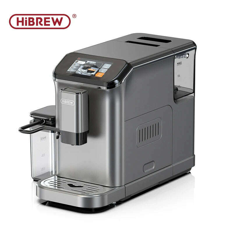 HiBREW Fully Automatic Espresso Machine Cappuccino Milk System 6 Coffee Varieties Intuitive Touch Display With Grinder H16 - KIMLUD